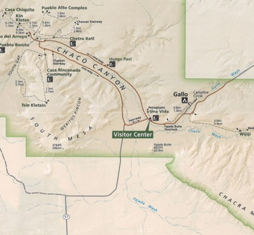 chaco hiking map